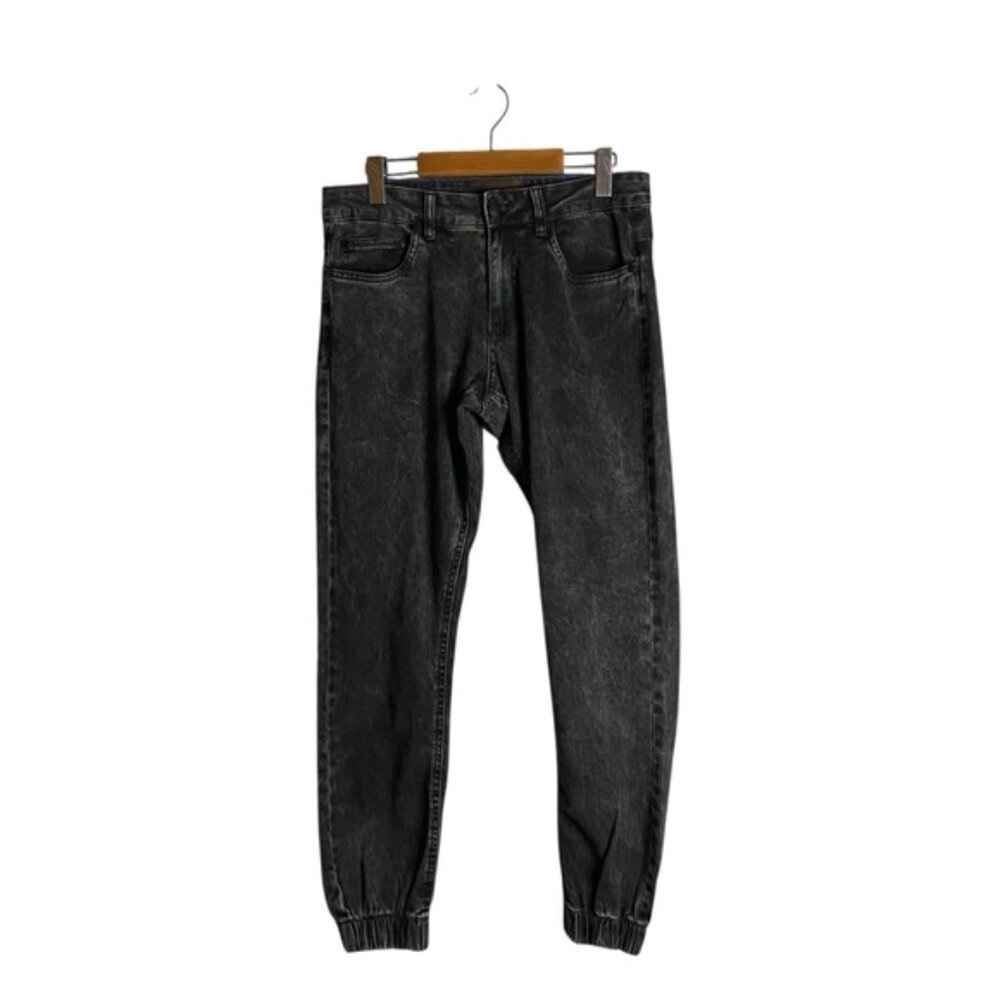NWT Tainted Denim Men's Black Casual Jogger Jean
